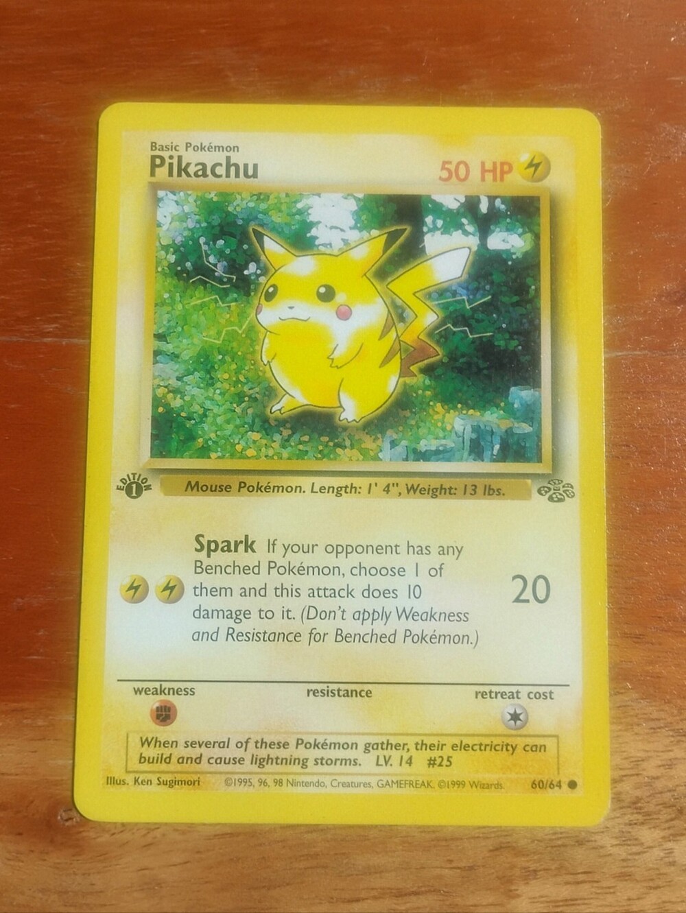 LP WOTC 1999 1st Edition Pikachu 60/64 Jungle Set Pokemon Card